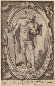 Saturne - Jacob Matham after Hendrik Goltzius