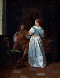 La Sérénade, vers 1669 (huile sur toile) - Jacob Ochtervelt