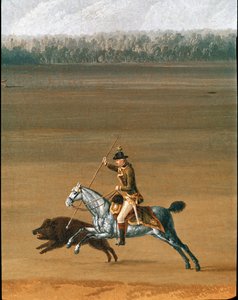 Ferdinand IV chassant le sanglier sur le domaine de Cassano (détail)