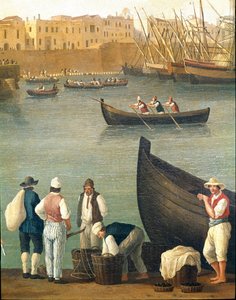 Pêcheurs de moules de Monopoli, Pouilles, Italie - Jacob Philippe Hackert