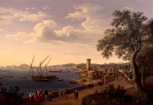 Le Port de Gaeta, le Quai et la Forteresse