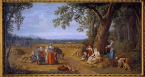 La moisson à Carditello près de Caserte