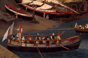 Vue de la petite marina à Sorrente - Jacob Philippe Hackert