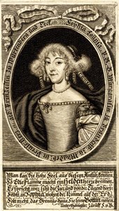 Portrait de Sophie Louise de Wurtemberg-Stuttgart, Margravine de... - Jacob Sandrart von