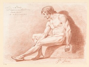 Homme nu assis, vu de côté (2e prix 1788)