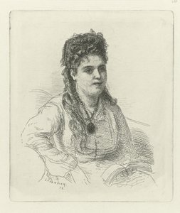 Jeune femme avec médaillon