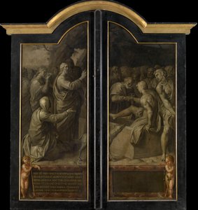 La résurrection de Lazare (panneaux extérieurs fermés)