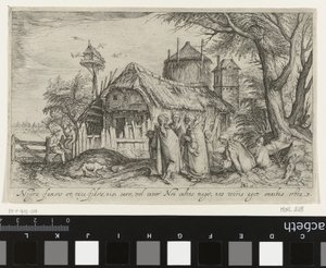 Paysage avec des Roms près d