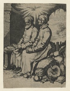 Vieux couple en prière (Vreedsamich paer) - Jacob de Gheyn (III) (attributed to)