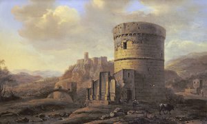 Paysage romain : le tombeau de Cecilia Metella