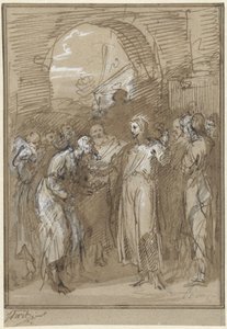 Christ au milieu des pharisiens devant une porte - Jacob de Wit