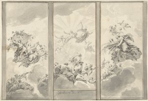 Projet pour une décoration de plafond en trois parties - Jacob de Wit