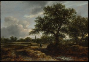 Paysage avec un village au loin