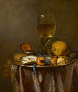 Nature morte avec un roemer, une pièce d