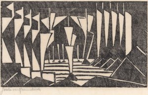 Composition (Voile sur un lac) - Jacoba van Heemskerck (signed by artist)