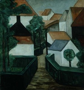 Composition 5, paysage avec une route - Jacoba van Heemskerck