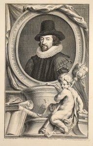 Portrait de Francis Bacon, Vicomte de St Albans, illustration tirée de 