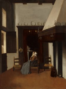 Jeune femme dans un intérieur