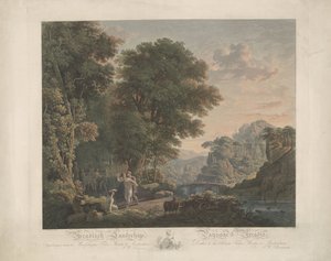 Paysage arcadien avec figures dansantes - Jacobus Wijsman
