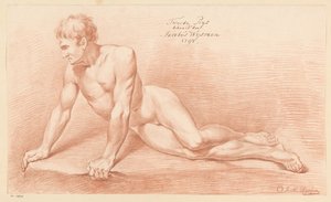 Homme nu assis, vu de face (2e prix 1798)