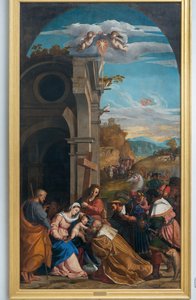 Adoration des Mages en présence de Sainte Hélène