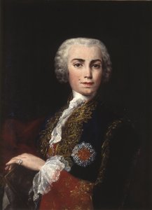 Portrait de Carlo Broschi dit Farinelli, chanteur contralto et soprano, castrat italien - Jacopo Amigoni