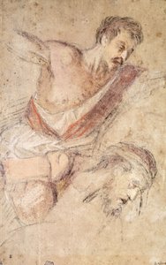 Études pour une flagellation : Un homme fouettant et la tête du Christ