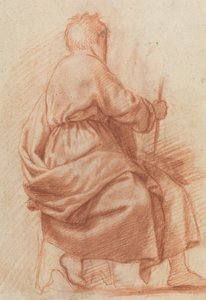Homme drapé assis (verso)