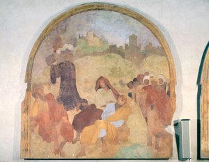 Le Christ au jardin, lunette du cycle de fresques de la Passion