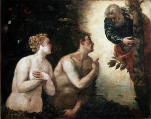 Adam et Ève face au Père éternel