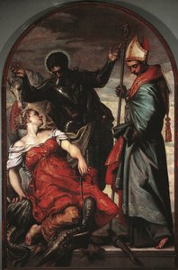 Saint Georges, la princesse et Saint Louis - Jacopo Robusti Tintoretto