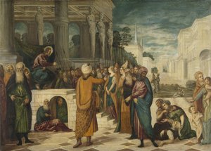 Christ avec la femme adultère - Jacopo Tintoretto