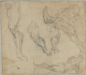 Figures et jambes (verso)