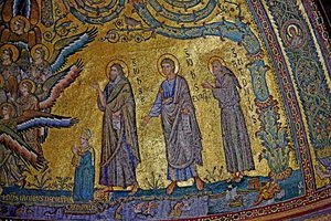 Les Cardinaux, abside, vers 1290 (mosaïque)