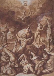 Jupiter combattant les Géants, 1540-96 - Jacopo Zucchi