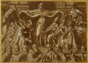 La Madonna della Misericordia avec Sts. François et Dominique, avec d