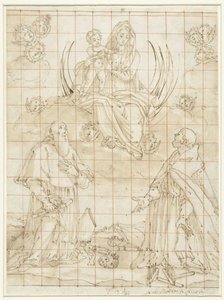 Madonna vénérée par deux saints