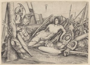 Victoire reposant parmi les trophées de guerre - Jacopo de