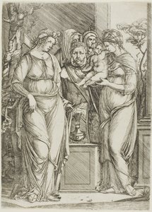 Sacrifice à Priape, la grande assiette - Jacopo de
