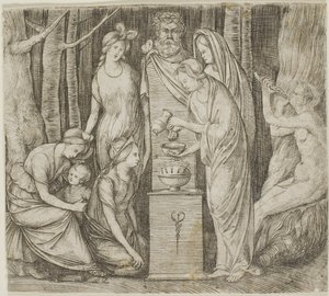 Sacrifice à Priape, la plus petite assiette - Jacopo de