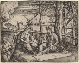 La Sainte Famille avec Sainte Elisabeth - Jacopo de