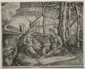 La Sainte Famille avec Sainte Élisabeth