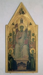 Saint Barthélemy en trône avec des anges - Jacopo del Casentino
