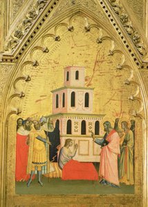 Saint Matthieu ressuscitant un jeune homme, du retable de Saint Matthieu et scènes de sa vie, c.1367-70