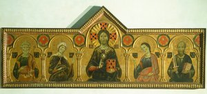 Le Rédempteur avec la Madone et trois Saints (détail) - Jacopo di Meliore