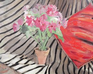 Harmonie de fleurs et tissu zébré, c.1917