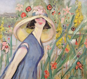 Femme au chapeau rond - Jacqueline Marval