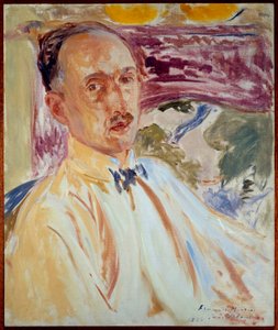 Étude pour le portrait de François Mauriac (1885-1970), écrivain français. Peinture par Jacques Emile Blanche
