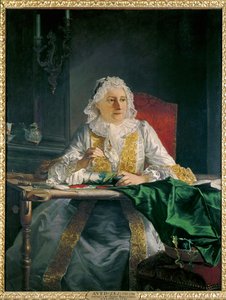 Portrait de Mme Antoine Crozat ... (peinture sur toile) - Jacques Andre Joseph Camelot Aved