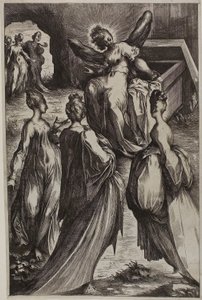 Les trois Marie au tombeau avec l